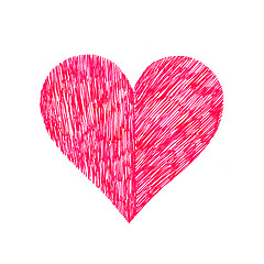 Image showing Abstract bright heart on white background