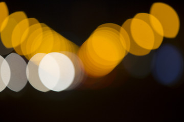 Image showing Colorful bokeh on black background