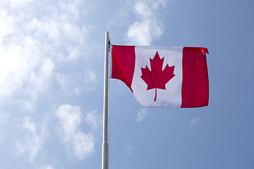 Image showing National flag of Canada on a flagpole