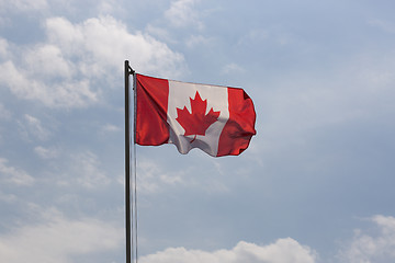 Image showing National flag of Canada on a flagpole