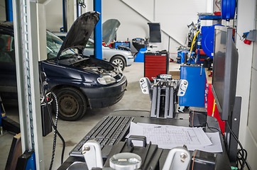 Image showing Garage, workshop on repair and maintenance of vehicles