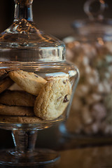 Image showing Oatmeal cookie in glass jar