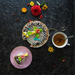 Image showing Tasty cakes composition