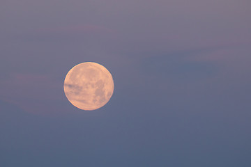 Image showing Supermoon at Moonset