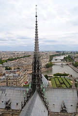 Image showing Spire of Notre Dame de Paris.