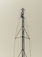 Image showing Vintage looking Telecommunication aerial tower