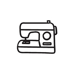 Image showing Sewing-machine sketch icon.