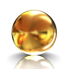 Image showing Gold Ball. 3d rendering