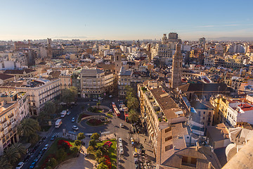 Image showing Panoramic View Over Historic Center of Valencia, Spain.