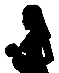 Image showing Mother breastfeeding her baby