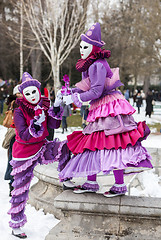 Image showing Disguised Couple - Annecy Venetian Carnival 2013