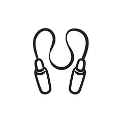 Image showing Jumping rope sketch icon.