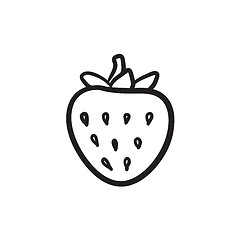 Image showing Strawberry sketch icon.