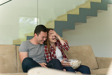 Image showing young handsome couple enjoying free time