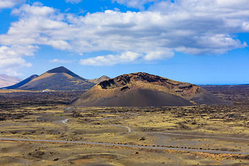 Image showing Beautiful colors in the volcanic landscape of Lanzarote.