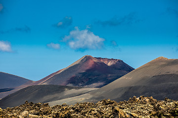 Image showing Beautiful colors in the volcanic landscape of Lanzarote.