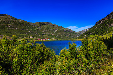 Image showing Beautiful natural landscape on a lovely summer day west in Norwa