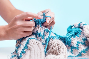 Image showing The hobby concept - knitting