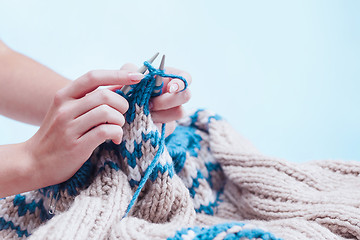 Image showing The hobby concept - knitting