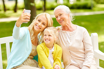 Image showing mother with daughter and grandmother at park