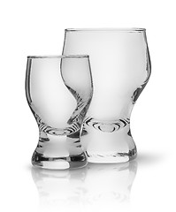 Image showing Two glasses side by side