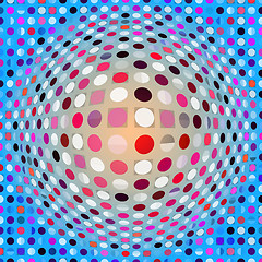 Image showing colorful digital artwork dots