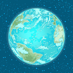 Image showing earth planet. weather, nature and environment