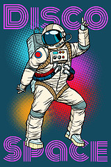 Image showing Astronaut dancing disco funny