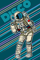 Image showing Astronaut dancing disco funny