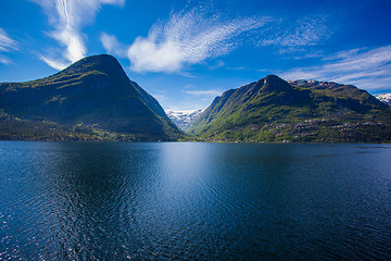 Image showing West Norwegian fjord landscape