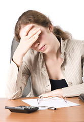 Image showing The business woman is tired II