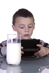 Image showing Little Boy Playing Video Games