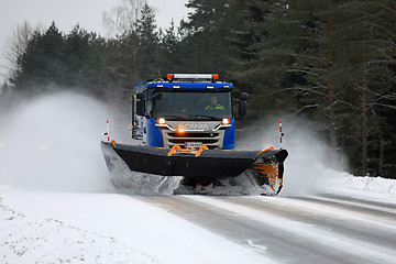 Image showing Scania Snowplow Road Maintenance in Winter