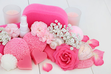 Image showing Spa and Bathroom Beauty Products