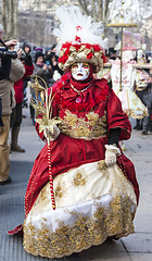 Image showing Disguised Person - Annecy Venetian Carnival 2013