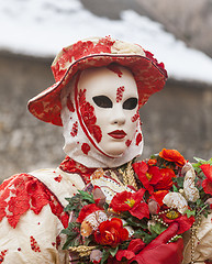 Image showing Disguised Person - Annecy Venetian Carnival 2013