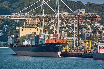 Image showing Container Ship in Port