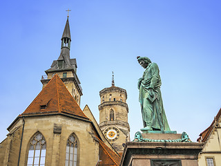 Image showing Schiller statue in Stuttgart Germany
