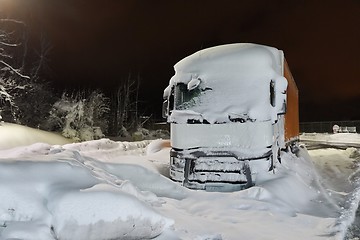 Image showing Cargo Truck In Snow