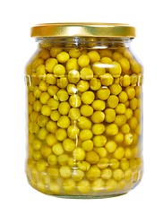 Image showing Peas in a jar