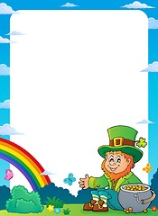 Image showing Sitting leprechaun theme frame 1