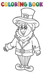 Image showing Coloring book leprechaun 1