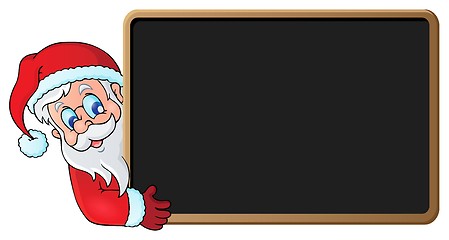 Image showing Santa Claus with blackboard theme 1
