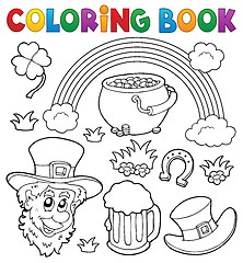 Image showing Coloring book St Patricks Day theme 1