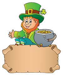 Image showing Small parchment with leprechaun theme 3