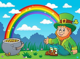 Image showing Sitting leprechaun theme image 3