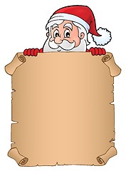 Image showing Lurking Santa Claus holding parchment 2