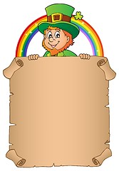 Image showing Leprechaun holding parchment image 2