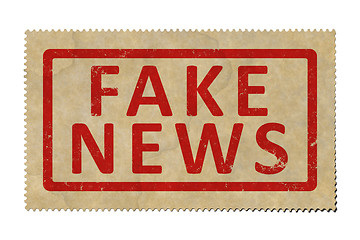 Image showing stamp fake news