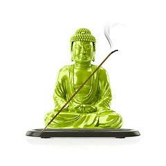 Image showing Buddha with a incense stick